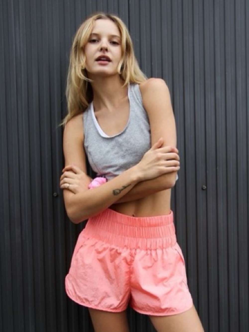 FREE PEOPLE FP Movement The Way Home Coral Pink Athletic Shorts